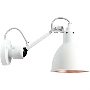 Lampe Gras N304 Applique Bianco e Bianco/Rame On/Off