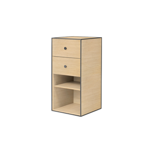 Mobile Audo Frame 70 con Ripiano e 2 Cassetti in Rovere