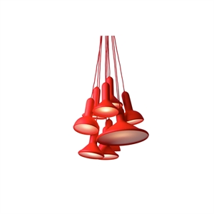 Established & Sons TORCH LIGHT BUNCH S10 Lampadario H180 Rosso