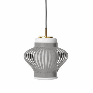 Warm Nordic Opal Lamella Lampadario Grigio Cielo