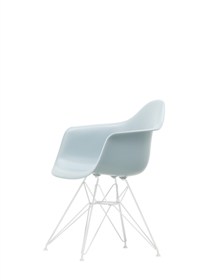 Sedia da pranzo Vitra Eames Plastic DAR RE Grigio Ghiaccio/Bianco