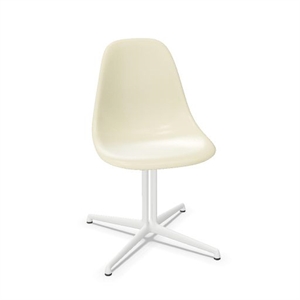 Sedia da Pranzo Vitra Eames Fiberglass DSL Pergamena/bianco Liscio
