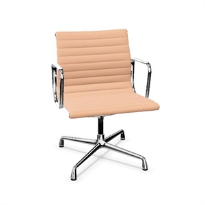 Sedia da Ufficio Vitra EA 108 in Alluminio con Binario Girevole Rosa/senape/ Cromo