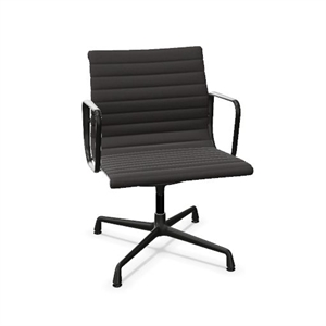Sedia da Ufficio Vitra Alluminio EA 108 con Girevole Hopsak Grigio Scuro/ Nero Intenso