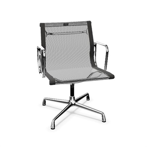 Sedia da Ufficio Vitra Alluminio EA 107 Netweave Grigio Scuro/ Cromo