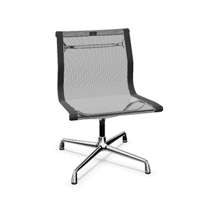 Sedia da Ufficio Vitra Alluminio EA 105 Netweave Grigio Scuro/ Cromo