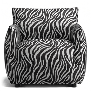 Poltrona Decotique Le Petite Zebra/ Nero/ Bianco