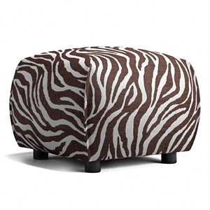 Decotique Le Petite Pouf Zebrato/ Marrone/ Bianco