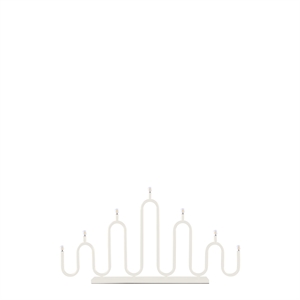 Globen Lighting Noel 7 Portacandele dell'Avvento/Lampada Portatile Bianco Avorio