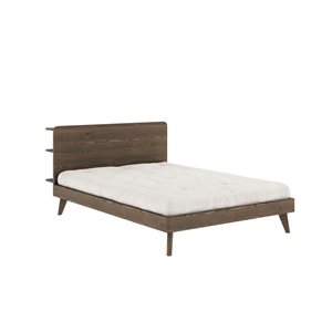 Struttura Letto Karup Retreat 140x200 Cm, Colore Marrone Carruba.