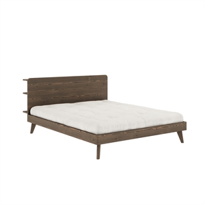 Struttura Letto Karup Retreat 160x200 Cm, Colore Marrone Carruba.