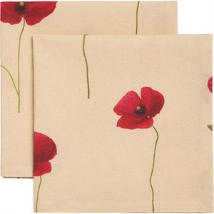 Decotique Vallmo Tovagliolo Set da 2 Beige/Rosso