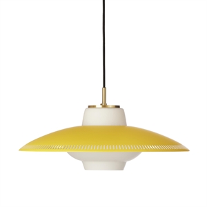 Lampadario Shade in Opale Nordico Caldo, Giallo Illuminante