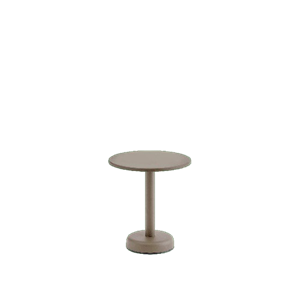 Tavolino da Caffè da Esterno Muuto Linear Steel Ø42 Taupe