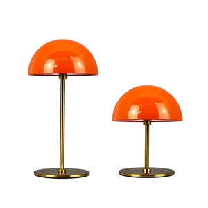 Lampada da Tavolo Mini A LED Dyberg Larsen ALONG, 2 Pezzi , Arancione/ Ottone
