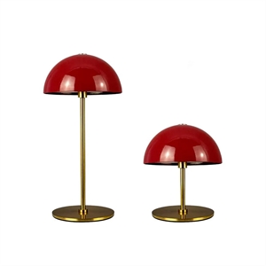 Lampada da Tavolo Mini Dyberg Larsen ALONG A LED, 2 Pezzi, Rosso Scuro/ Ottone