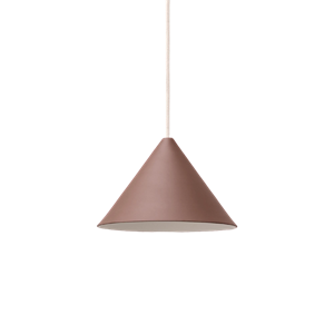Lampadario a cono in ceramica Moebe, marrone terra d'ombra