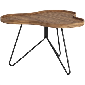 Tavolino da Caffè Swedese Flower Mono 66x39 Nero/ Noce