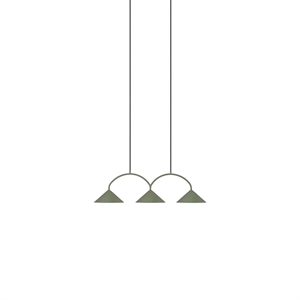 Lampadario Globen Lighting Curve 3 Verde