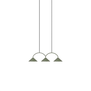 Lampadario Globen Lighting Curve 3 Verde