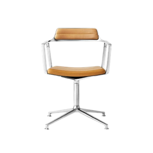 Sedia girevole Vipp 452 Cammello/Pelle