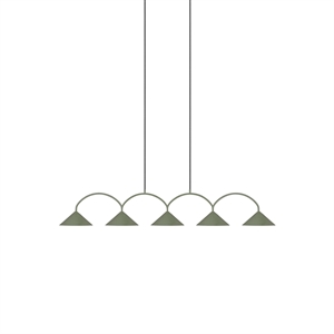 Lampadario Globen Lighting Curve 5 Verde