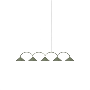 Lampadario Globen Lighting Curve 5 Verde