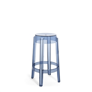 Sgabello da Bar Kartell Charles Ghost H65 Blu