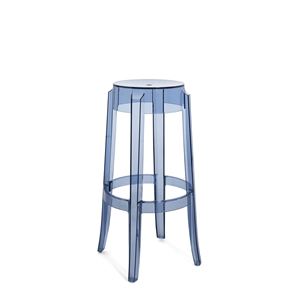 Sgabello da Bar Kartell Charles Ghost H75 Blu