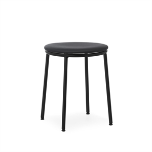 Normann Copenhagen Circa Sgabello Rivestito in Nero/pelle Nero 41599