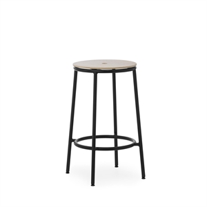 Normann Copenhagen Circa Sgabello da Bar H65 Nero/ Quercia