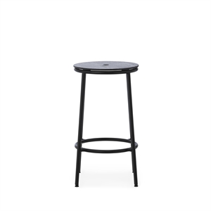 Sgabello da Bar Circa Normann Copenhagen H65 Nero/ Quercia Nero