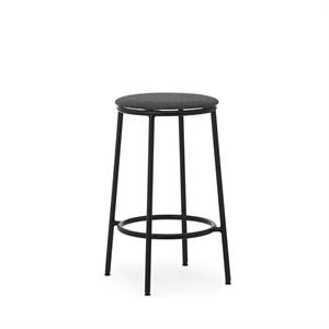 Normann Copenhagen Circa Sgabello da Bar H65 Imbottito Nero/MLF16 Nero