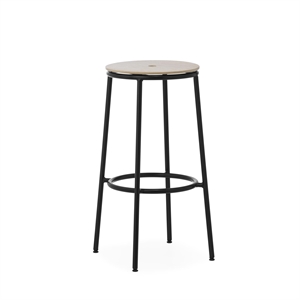 Normann Copenhagen Circa Sgabello da Bar H75 Nero/ Quercia