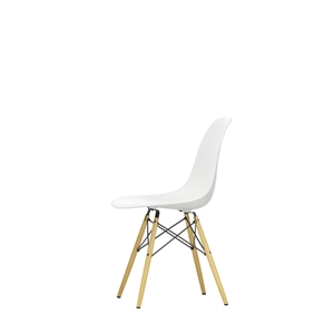 Sedia da Pranzo Vitra Eames Plastic DSW Bianco/ Acero Dorato