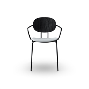 Sibast Furniture Piet Hein Sedia da Pranzo Nero con Braccioli Rovere Nero e Remix 123