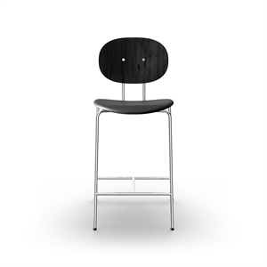 Sibast Furniture Piet Hein Cromo rovere Nero e pelle Nero