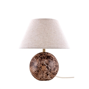 Globen Lighting Castello Lampada da Tavolo 35 in Marmo Marrone