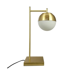 Lampada da Tavolo Caen Della Collezione Francese Dyberg Larsen Ottone/ Bianco