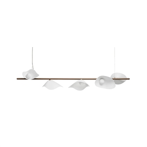 Lampadario Lineare Nuura Florii 5 Bronzo scuro/Bianco