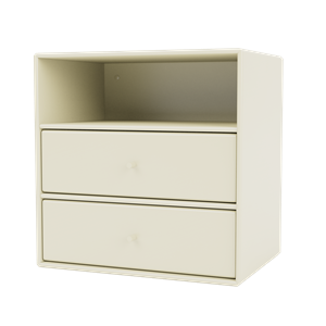 Libreria Montana Mini 1006 con 2 Cassetti Vaniglia