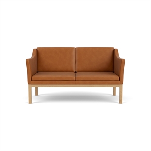 Divano A 2 Posti FDB Furniture L45 Color Cognac