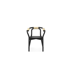 Sedia da Pranzo Normann Copenhagen Knot Nero/ Naturale