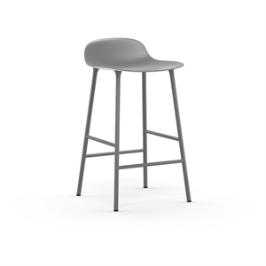 Sgabello da Bar Normann Copenhagen Form H65 cm Grigio/ Acciaio Grigio