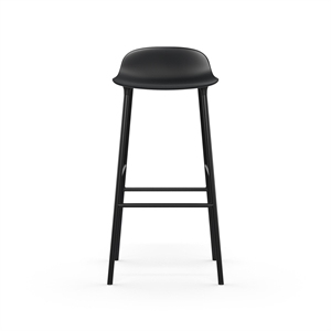 Sgabello da Bar Normann Copenhagen Form H75 cm Nero/ Acciaio Nero