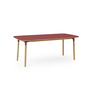 Tavolo da Pranzo Normann Copenhagen Form 95 x 200 cm Rosso/Quercia