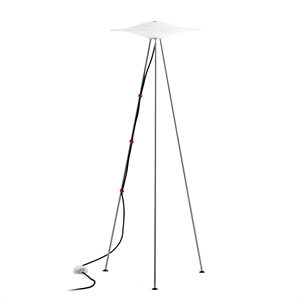 Piet Hein Sinus 440F Lampada Da Terra Opale Con Cavo Tessile Nero