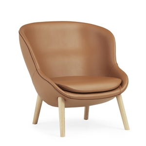 Normann Copenhagen Hyg Poltrona Bassa Rovere/Pelle Brandy