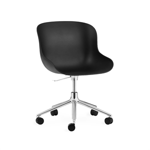 Sedia da Ufficio Normann Copenhagen Hyg con Ruote Alluminio/ Nero