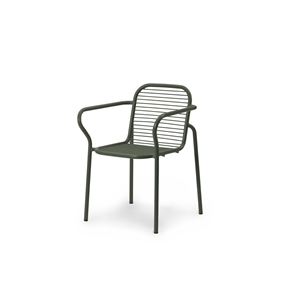 Normann Copenhagen Vig Sedia da Esterno con Braccioli Verde Scuro